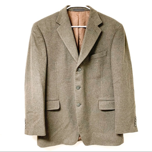 Vintage Arnold Brant 100% Camel Hair‎ Green/Brown Blazer Sports Coats Size 44R